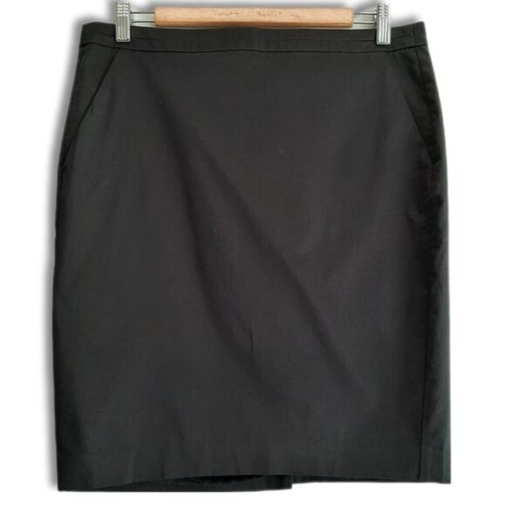 MEXX Cotton Blend Pencil Skirt w/ Pockets Black Sz 8